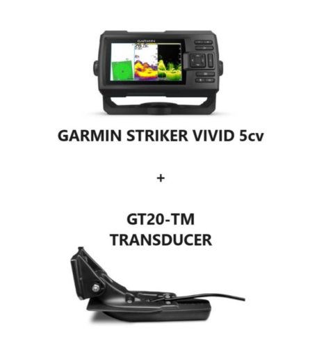 מגלה דגים עם גי פי אס GPS גרמין GARMIN STRIKER Vivid 5cv
