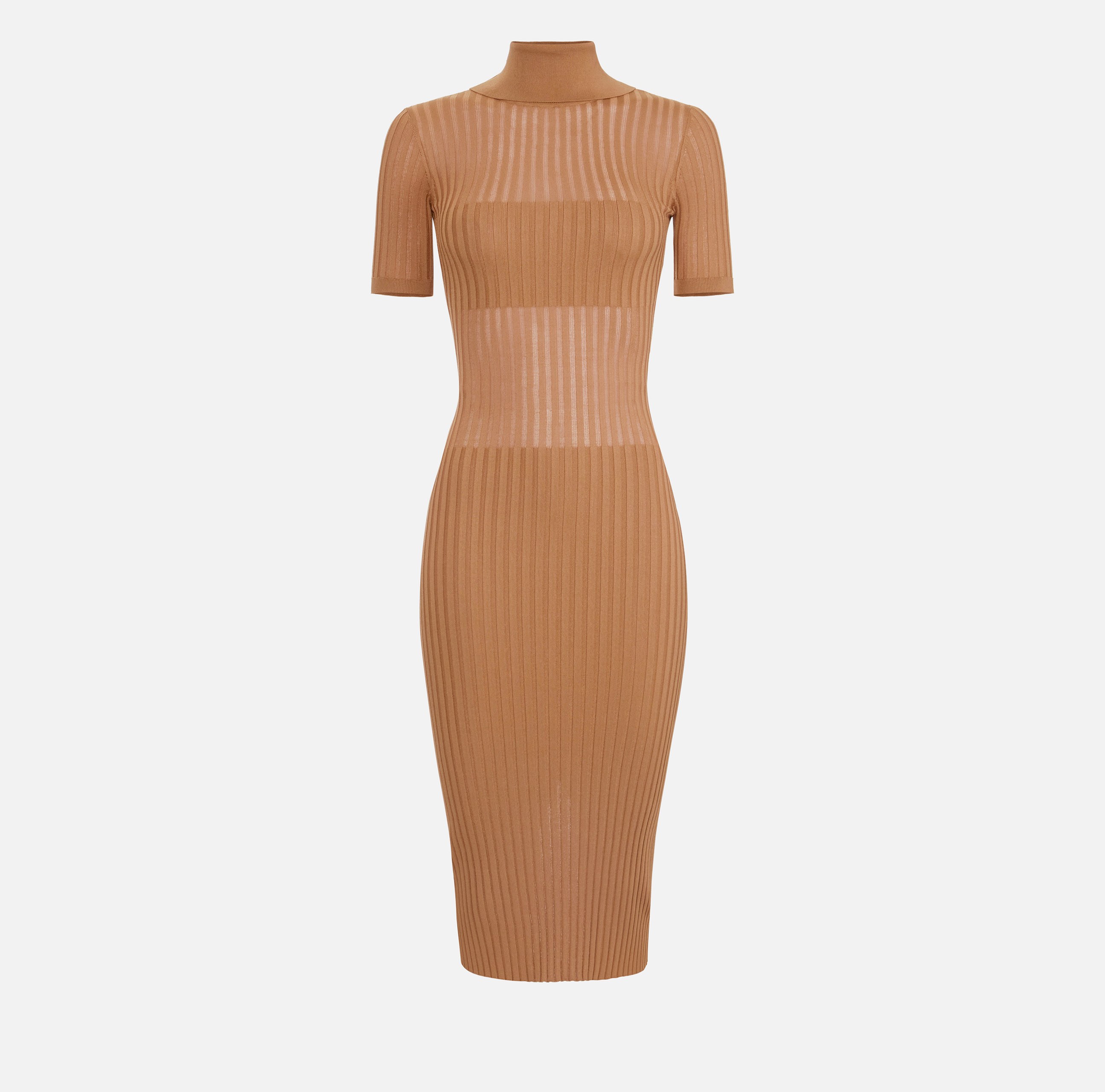 Knit dress with transparency details