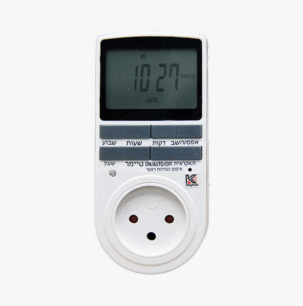 שעון שבת דיגיטלי לשקע חשמל ST-T02 עד 10 תוכניות KDigital