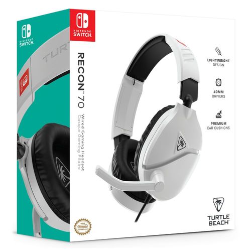 אוזניות גיימינג חוטיות Turtle Beach Recon 70 לבן נינטנדו