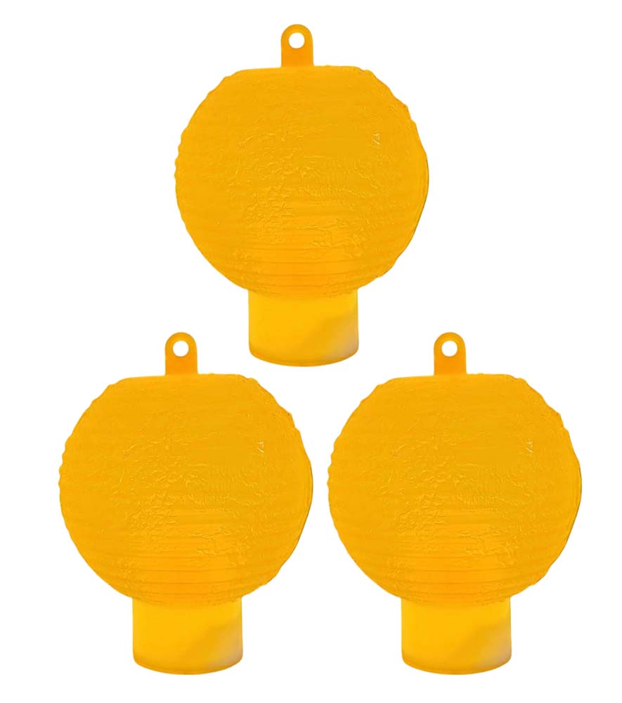 Fly Ball Light - מלכודת דבק 360 ללכידת מעופפים כולל תאורה - 3 יחידות