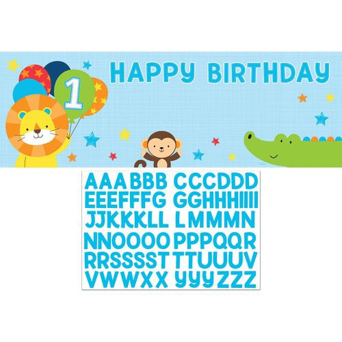 כרזת ענק לתלייהHappy Birthday +אותיות שנה בכייף בן