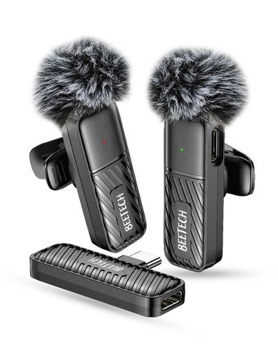 זוג מיקרופונים Dash אלחוטיים לחיבור  BeeTech BT-MC20 Type-C 