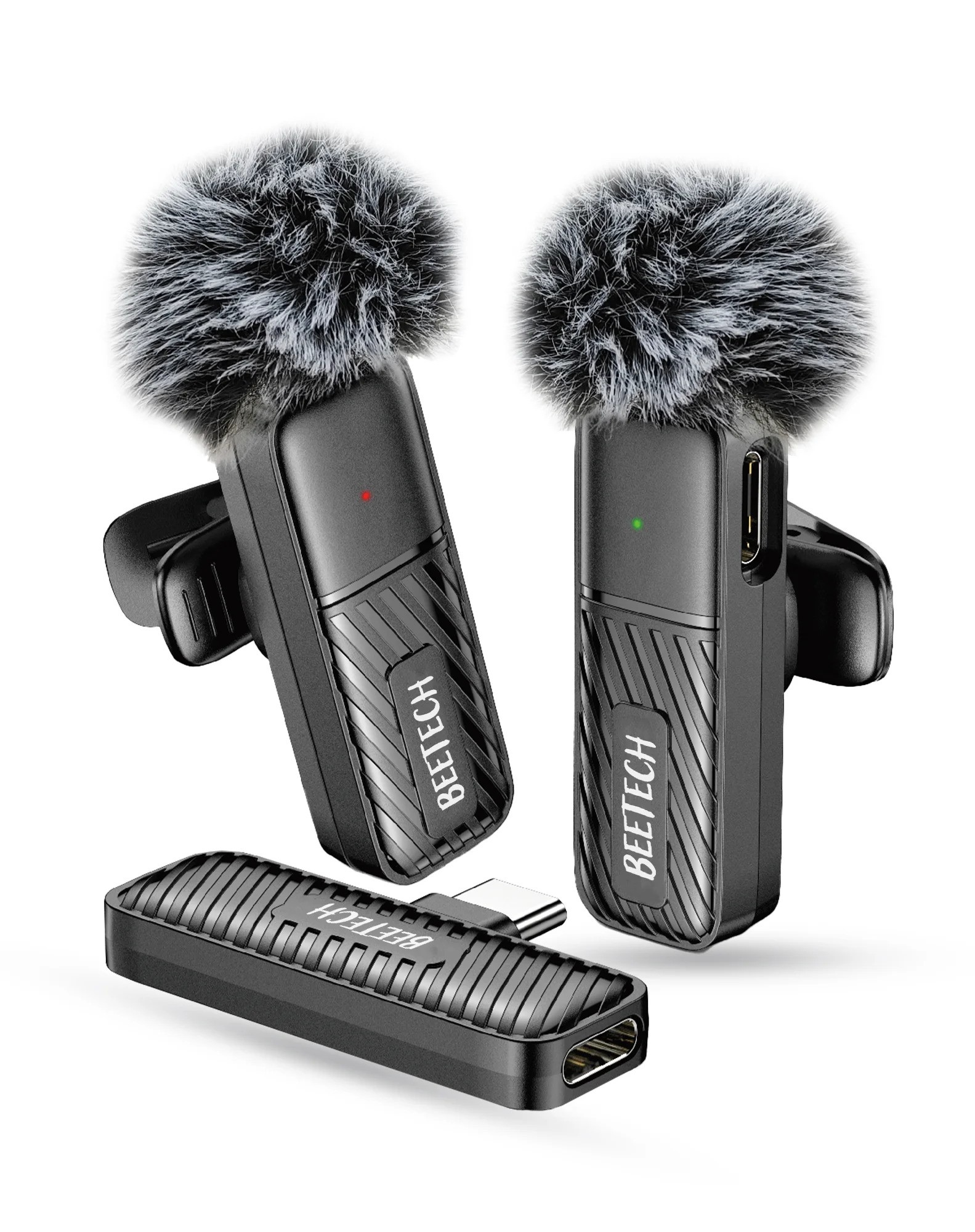 זוג מיקרופונים Dash אלחוטיים לחיבור  BeeTech BT-MC20 Type-C 