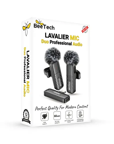זוג מיקרופונים Dash אלחוטיים לחיבור  BeeTech BT-MC20 Type-C 