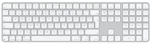 מקלדת אלחוטית Apple Magic Keyboard Numeric Keypad Touch ID Silicon USB-C - לבן
