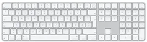 מקלדת אלחוטית Apple Magic Keyboard Numeric Keypad Touch ID Silicon USB-C - לבן
