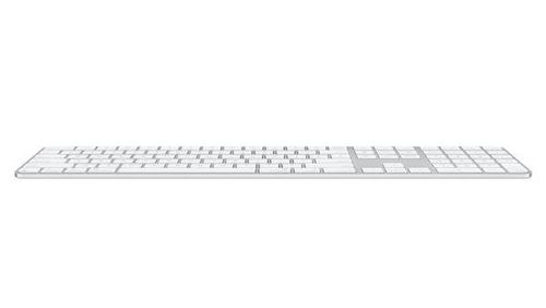 מקלדת אלחוטית Apple Magic Keyboard Numeric Keypad Touch ID Silicon USB-C - לבן