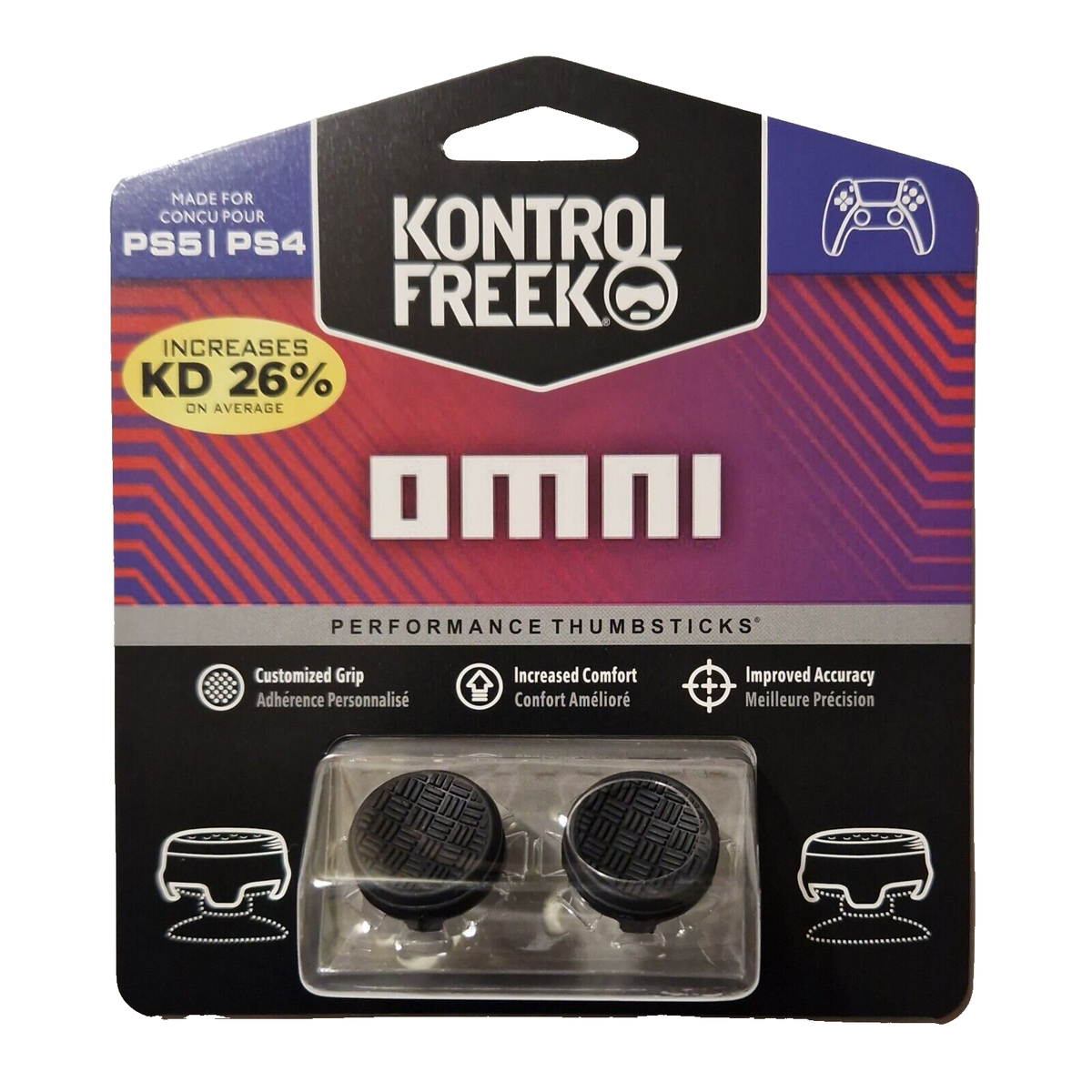 מתאם ארגונומי לאגודל Kontrol Freek  Omni Ps5 / Ps4 אפור