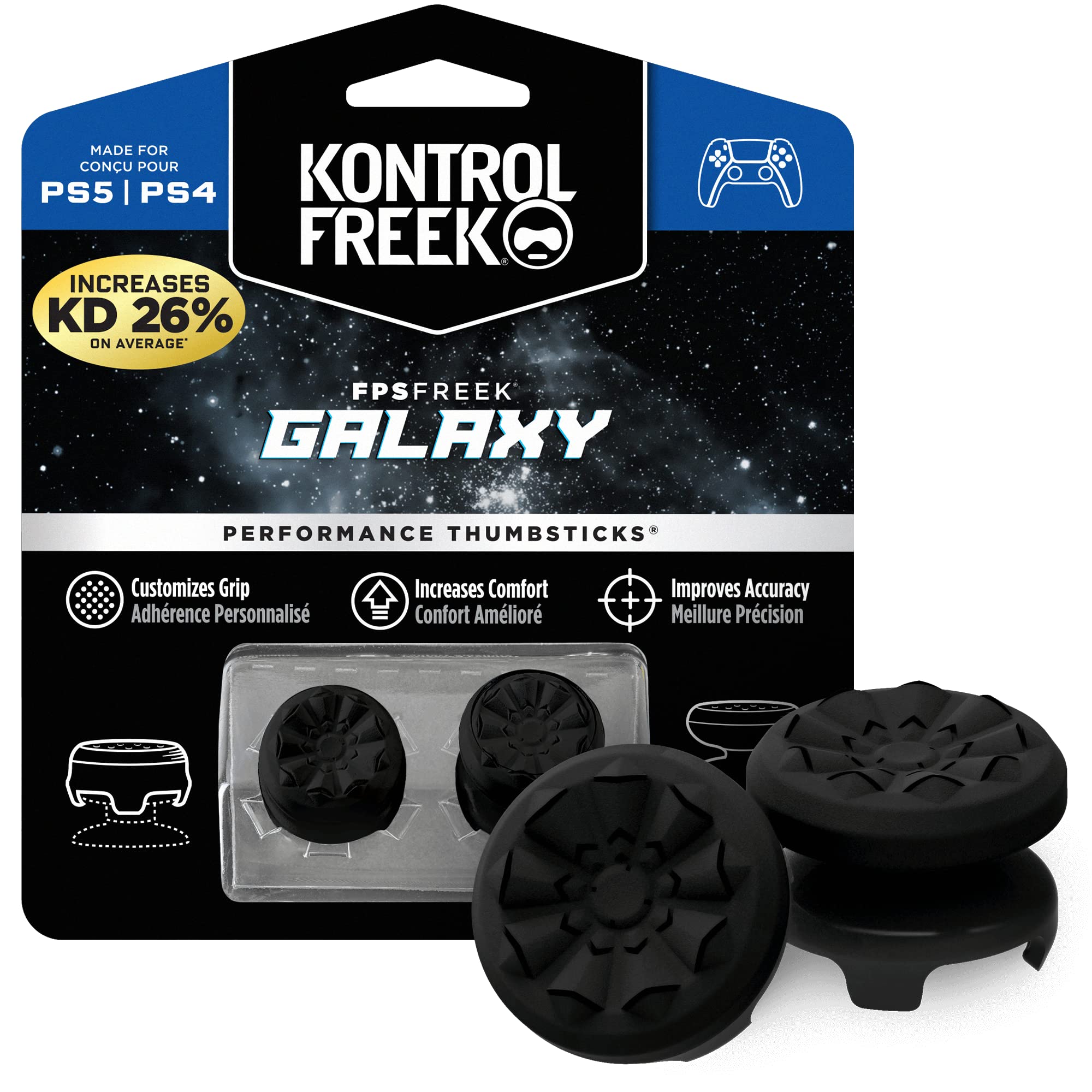 מתאם ארגונומי לאגודל Kontrol Freek Galaxy  Ps5 / Ps4  שחור