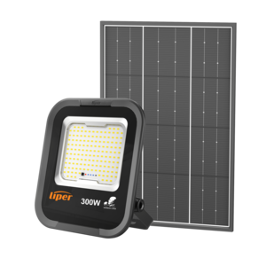 פנס הצפה סולארי 200W מקצועי 6500K שחור Liper Pollux