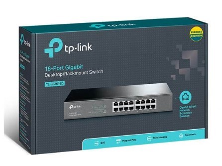 מתג שולחני TP-Link TL-SG1016D 16 Ports Gigabit 10/100/1000Mbps