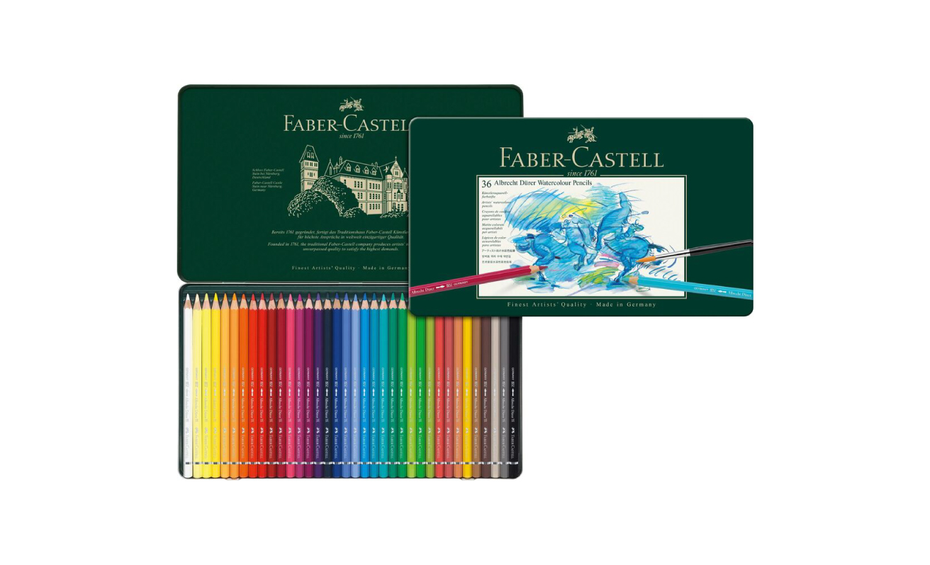 סט 36 עפרונות A.Durer במארז פח Faber Castell אקוורל