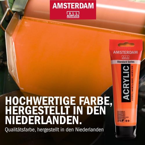 סט 90 צבעי אקריליק AMSTERDAM, שפורפרות 20 מ