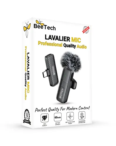 מיקרופון דש אלחוטי לחיבור לחיבור  BeeTech BT-MC10 Type-C 