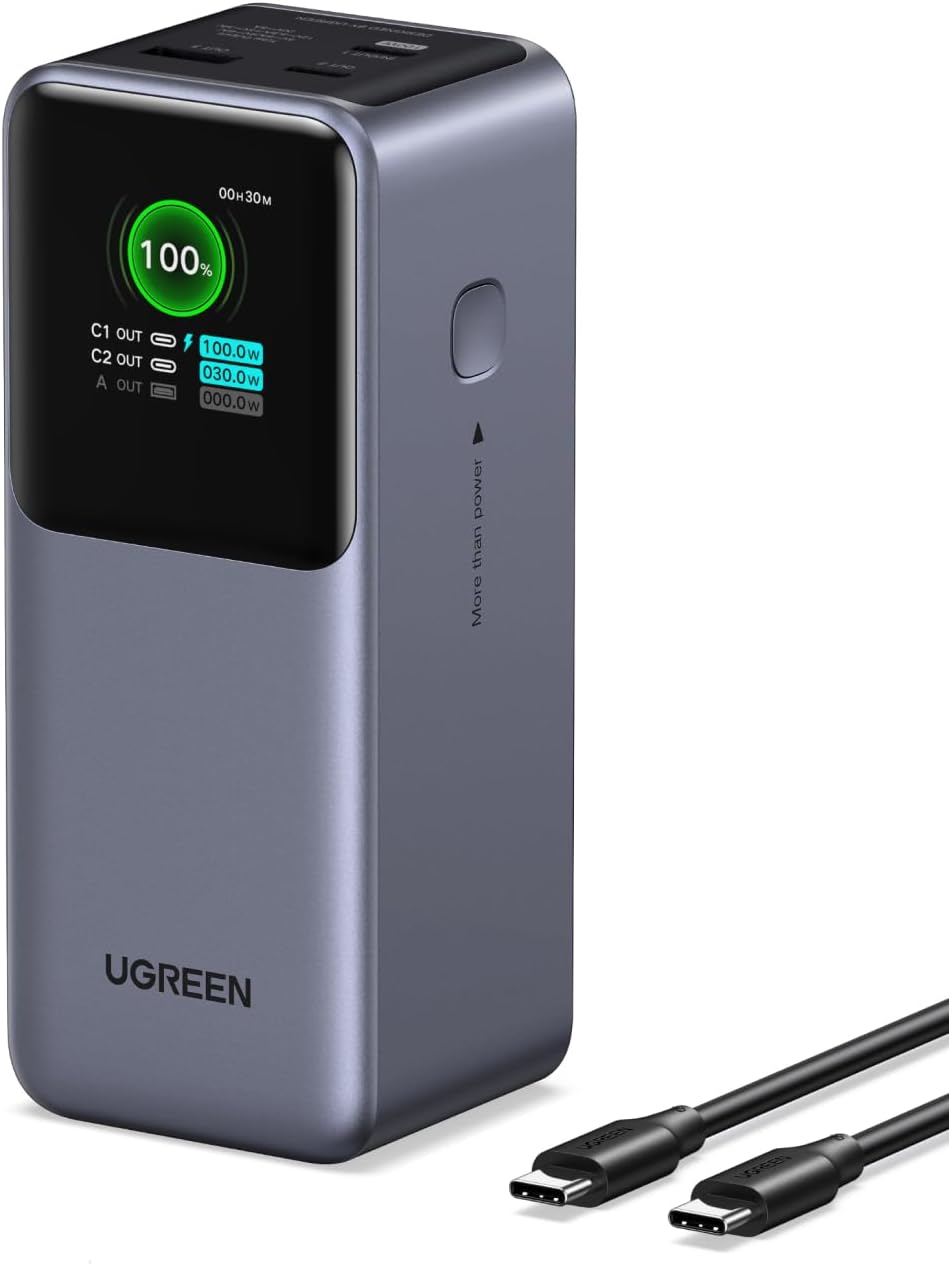 סוללת גיבוי טעינה סופר מהירה Ugreen Nexode 20,000mAh 130W יוגרין