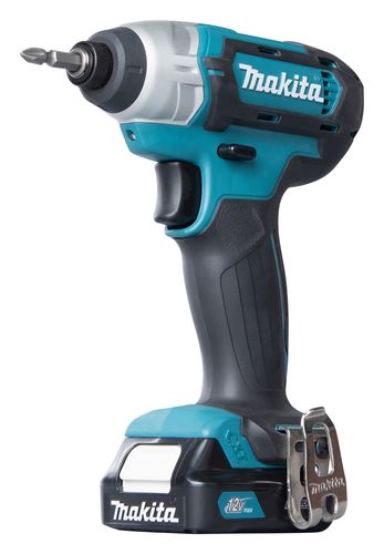 מברגת אימפקט נטענת עם 2 סוללות 1.5 אמפר ומטען - MAKITA TD110DWYE 110N/m 12V
