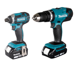 סט 2 כלים 18V נטען עם 2 סוללות 1.5A ומטען MAKITA DLX2141Q