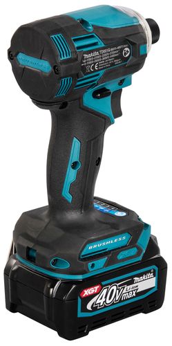 מברגת אימפקט נטענת עם 2 סוללות 4 אמפר ומטען - MAKITA TD001G 40V BL
