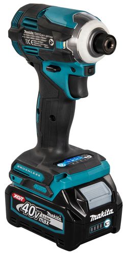 מברגת אימפקט נטענת עם 2 סוללות 4 אמפר ומטען - MAKITA TD001G 40V BL