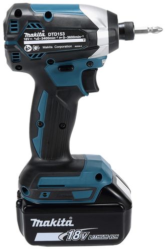 מברגת אימפקט נטענת - MAKITA DTD153 18V 170Nm BL