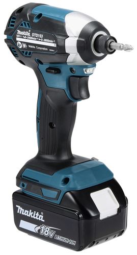 מברגת אימפקט נטענת - MAKITA DTD153 18V 170Nm BL
