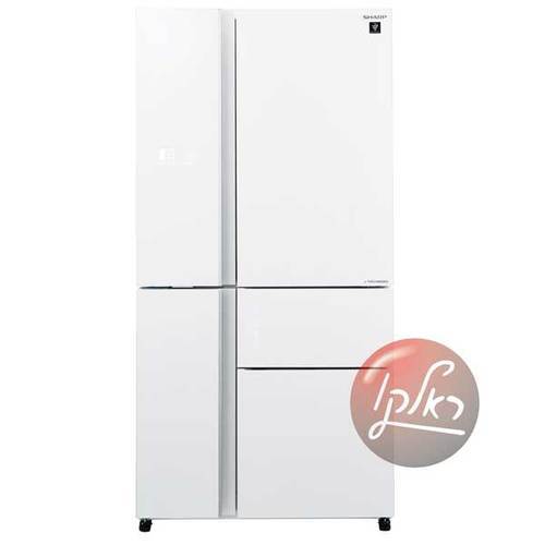 מקרר 5 דלתות 661 ליטר Sharp SJ-9732WH זכוכית לבנה שארפ
