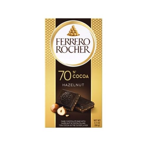 טבלת פררו רושה שוקולד מריר 70% אגוזים 90 גרם