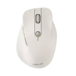 עכבר אלחוטי ASUS Wireless Mouse MD105 Bluetooth 2.4Ghz - צבע לבן חלבי