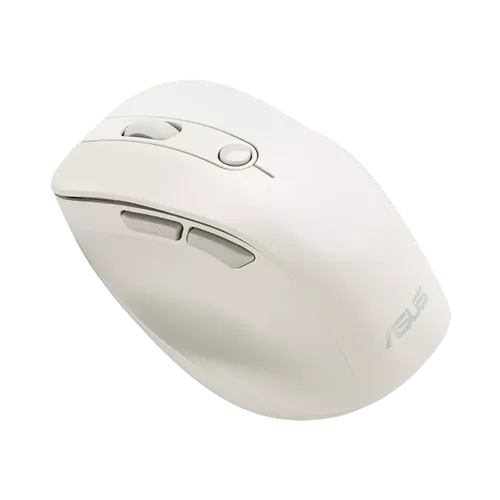 עכבר אלחוטי ASUS Wireless Mouse MD105 Bluetooth 2.4Ghz - צבע לבן חלבי