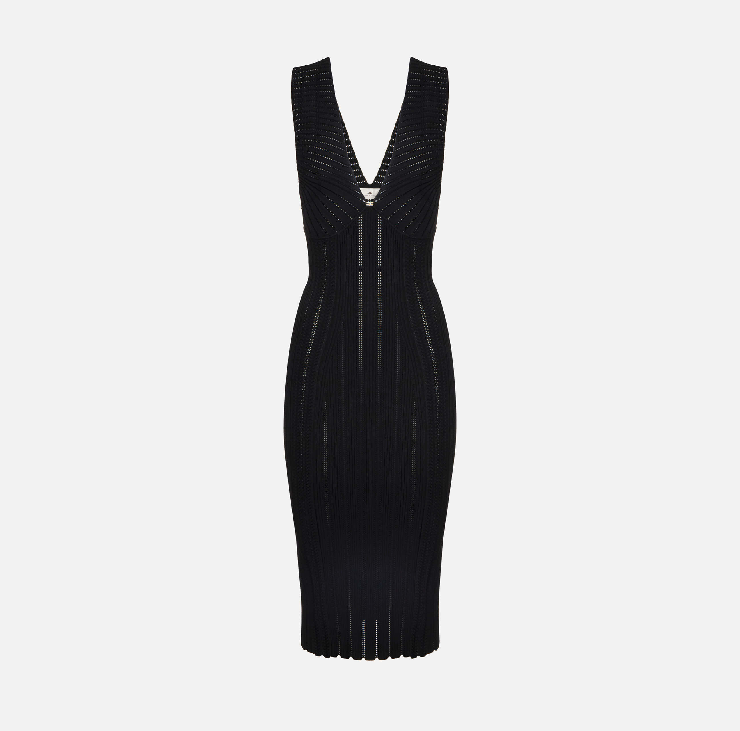 Knit openwork dress