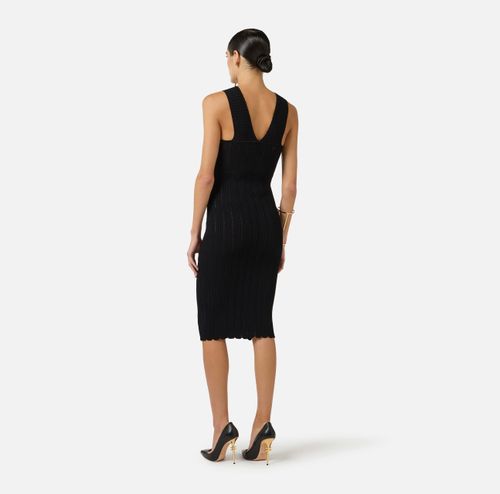Knit openwork dress
