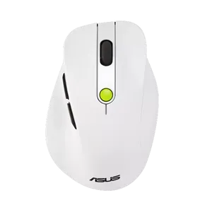 עכבר אלחוטי ASUS Wireless Mouse MD105 Bluetooth 2.4Ghz - צבע לבן ירוק שחור