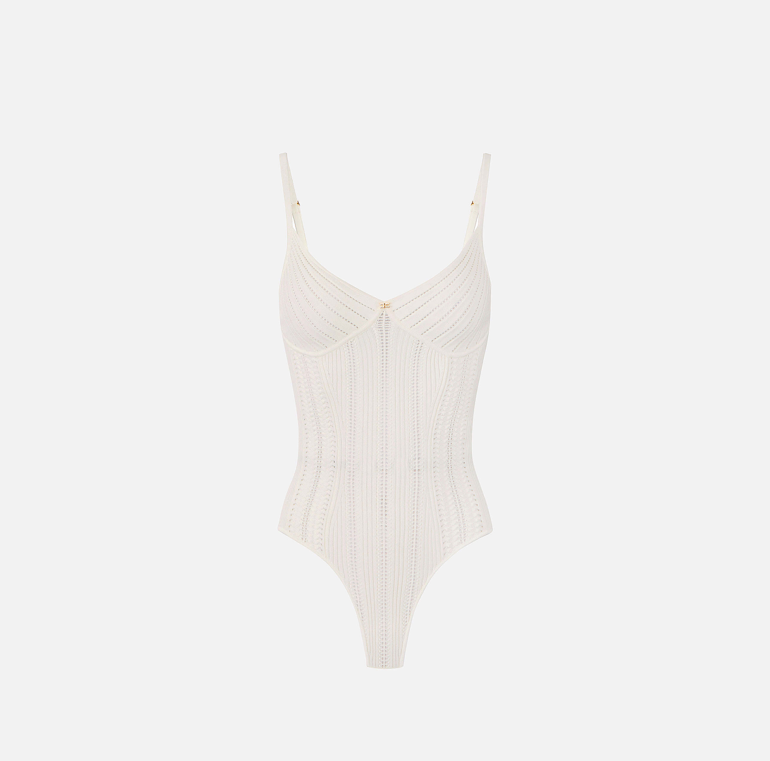Knit openwork bodysuit