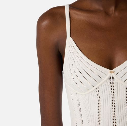Knit openwork bodysuit