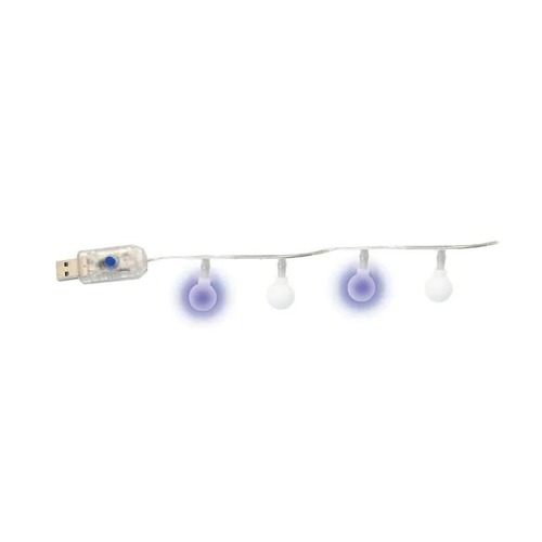 שרשרת תאורה לד 10 מטר כחול לבן PING PONG USB