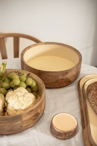 קערת הגשה מעץ מנגו