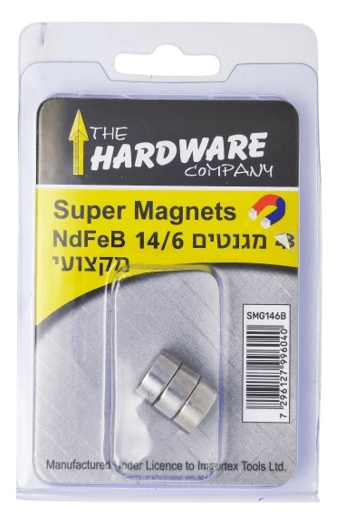 סופר מגנטים 14/6 מ"מ, 3 יח