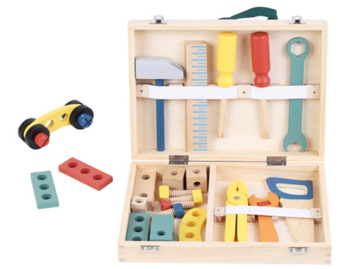 מזוודת כלי עבודה מעץ לילדים Pit Toys
