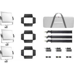 סט 3 פנלי לד מקצועי Godox Litemons LP1200Bi Bi-Color LED Light Panel