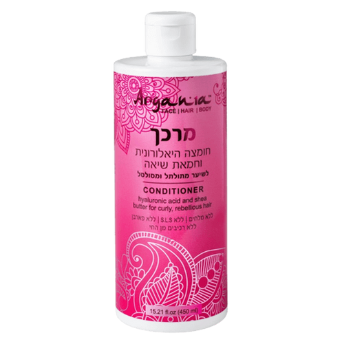 מרכך חומצה היאלורונית וחמאת שיאה לשיער מתולתל ומסולסל מאת ארגניה 450ml