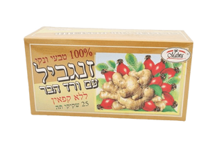 תה זנגביל | וורד הבר טבעי | 25 שקיקי תה | ללא קפאין