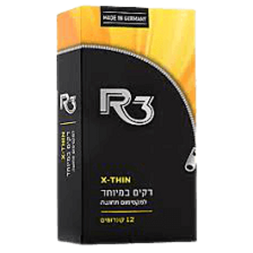 R3 | קונדומים דקים במיוחד | למקסימום תחושה |  X-Thin | יחידות12