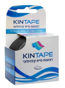 KINTAPE - רצועות טייפ קינזיולוגי לשימוש בטיפולים פיזיותרפיים . צבע שחור