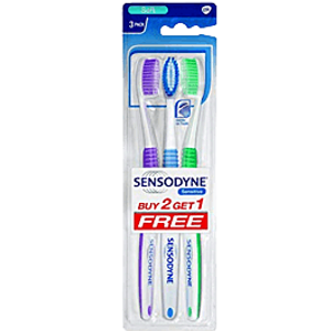 שלישיית מברשות שיניים | Sensodyne Sensitive