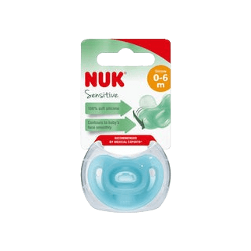 מוצץ נוק סנסיטיב NUK Sensitive | סיליקון 0-6 חודשים | כחול |