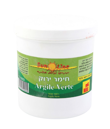 חימר ירוק מיובש בשמש | 500 גרם