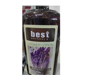 BEST - תחליב רחצה בניחוח לבנדר - מכיל ויטמין E,C - ליטר 1