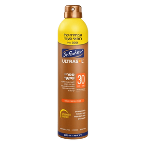 אולטרסול | ספריי שקוף להגנה מהשמש 30SPF | מכיל 300 מ"ל | 