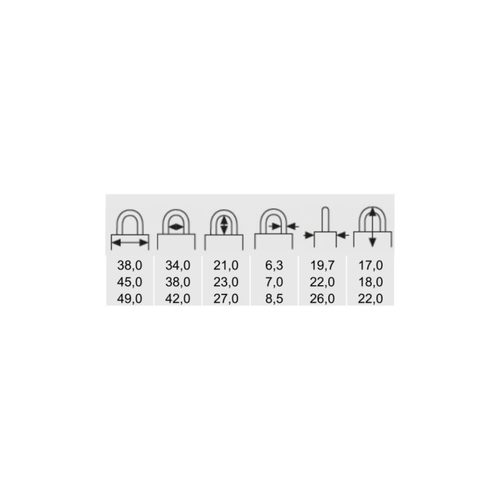 מנעול תליה 828 רוחב 40 ממ ABUS אנגליה